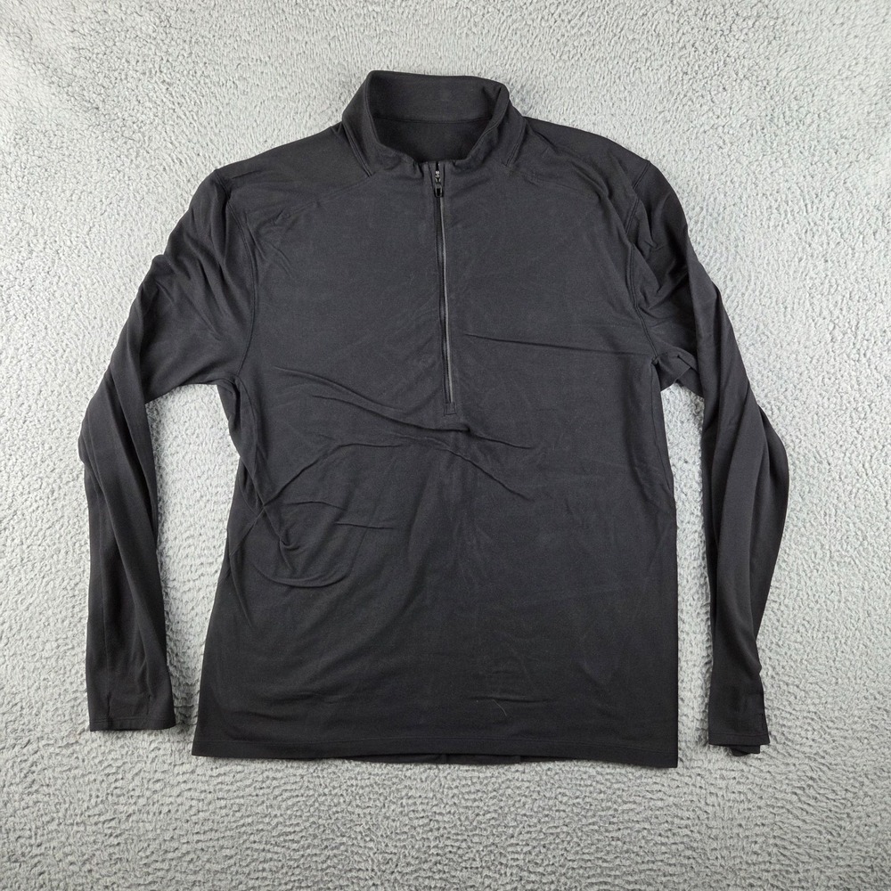 Lululemon Men's Size L 1/2 Zip Surge Warm Pullover Shirt Black